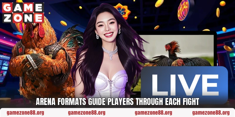 Arena formats guide players through each fight