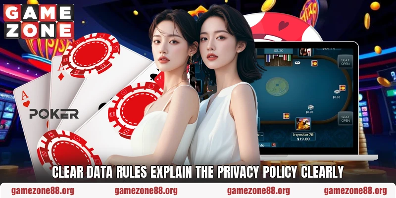 Clear data rules explain the privacy policy clearly Clear data rules explain the privacy policy clearly