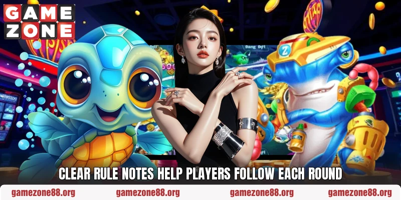 Clear rule notes help players follow each round