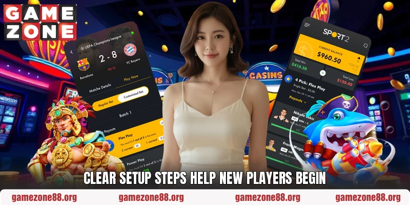 Clear setup steps help new players begin