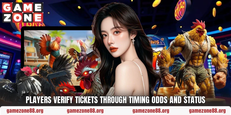 Players verify tickets through timing odds and status