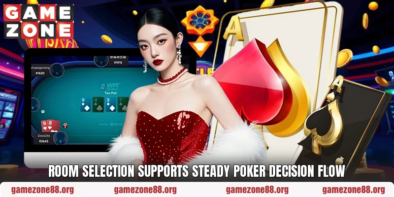 Room selection supports steady poker decision flow Room selection supports steady poker decision flow