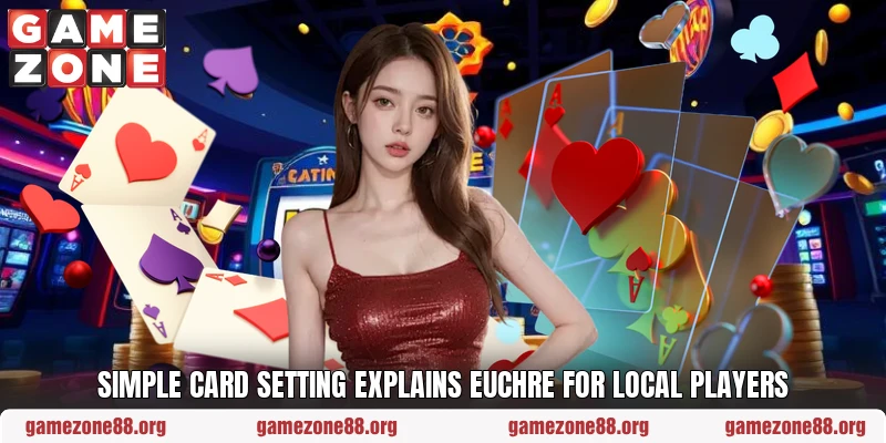 Simple card setting explains euchre for local players Simple card setting explains euchre for local players
