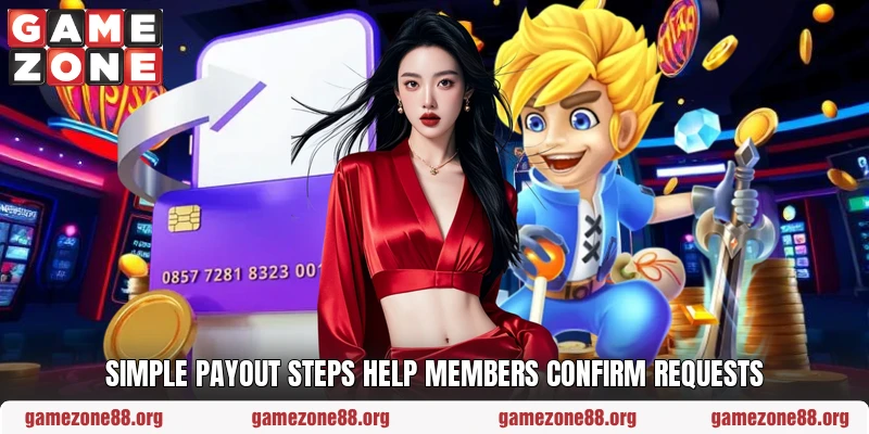 Simple payout steps help members confirm requests